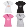 T-shirt Softstyle col V femme